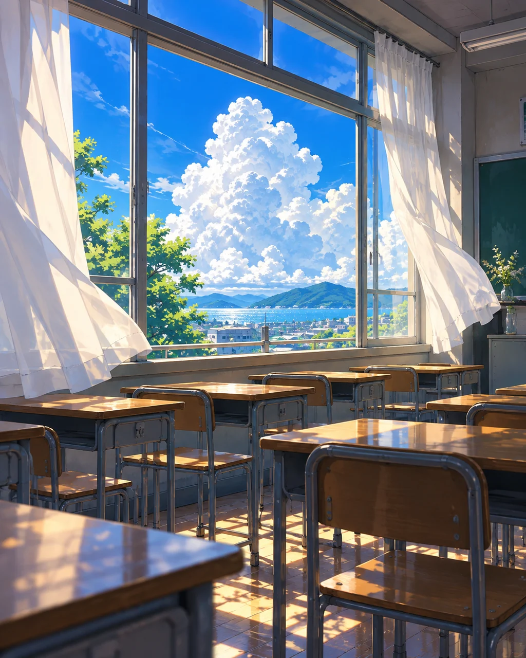 Empty Classroom Afternoon · Bright Summer Clarity