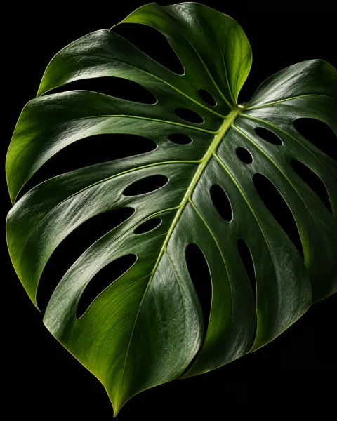 Monstera Leaf · Dark Still Life