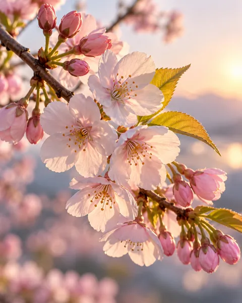 Cherry Blossom Branch · Pastel Backlight