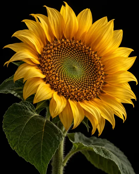 Sunflower Face · Dark Still Life