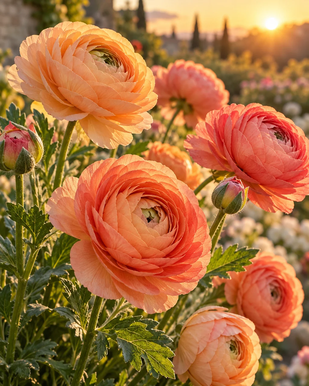 Ranunculus Bouquet · Garden Golden Hour