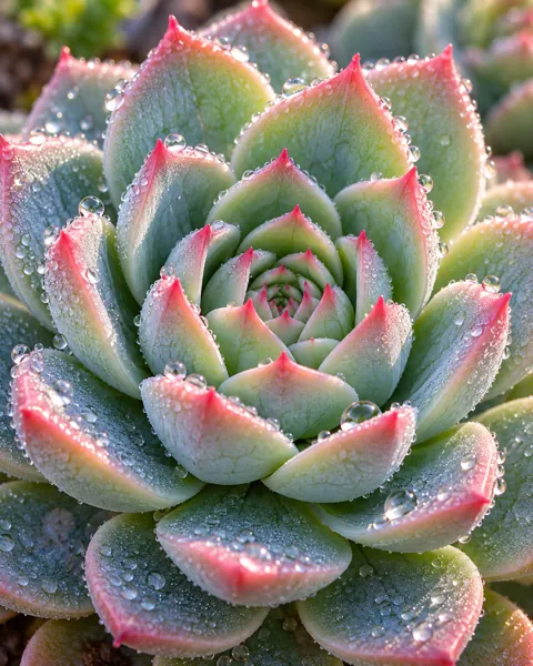 Succulent Rosette · Morning Dew Macro