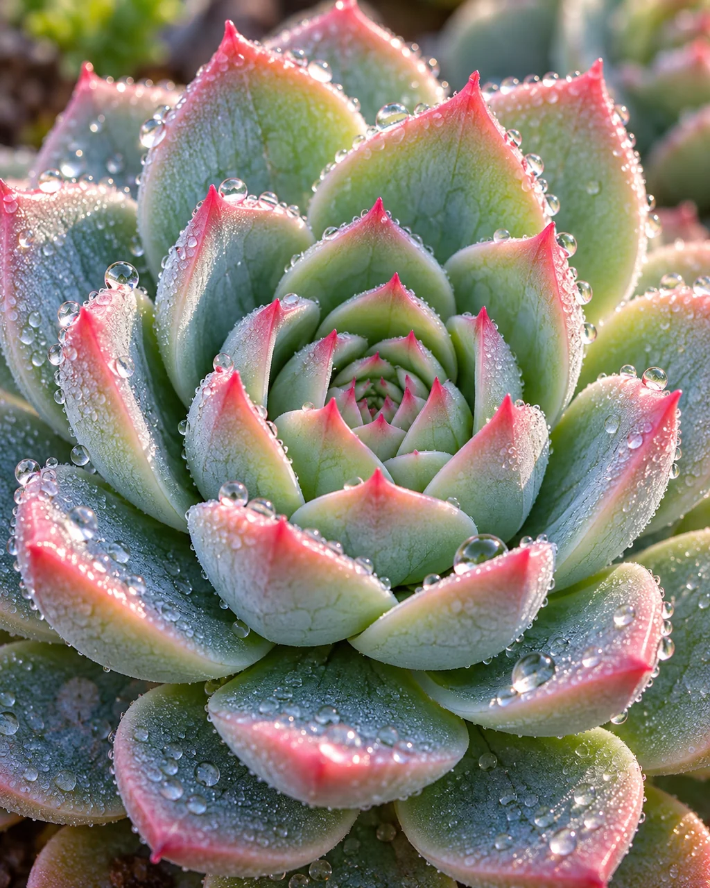 Succulent Rosette · Morning Dew Macro