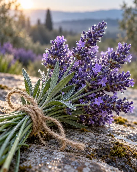 Lavender Sprigs · Morning Dew Macro