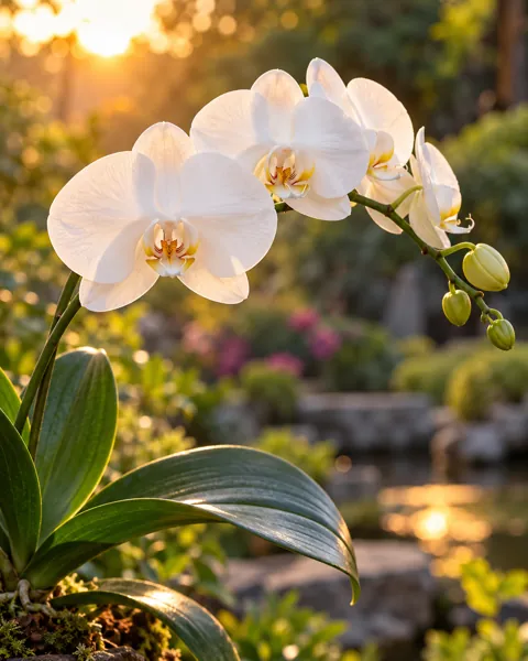 Moth Orchid · Garden Golden Hour