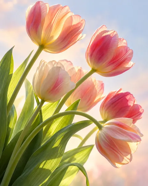 Tulip Bunch · Pastel Backlight