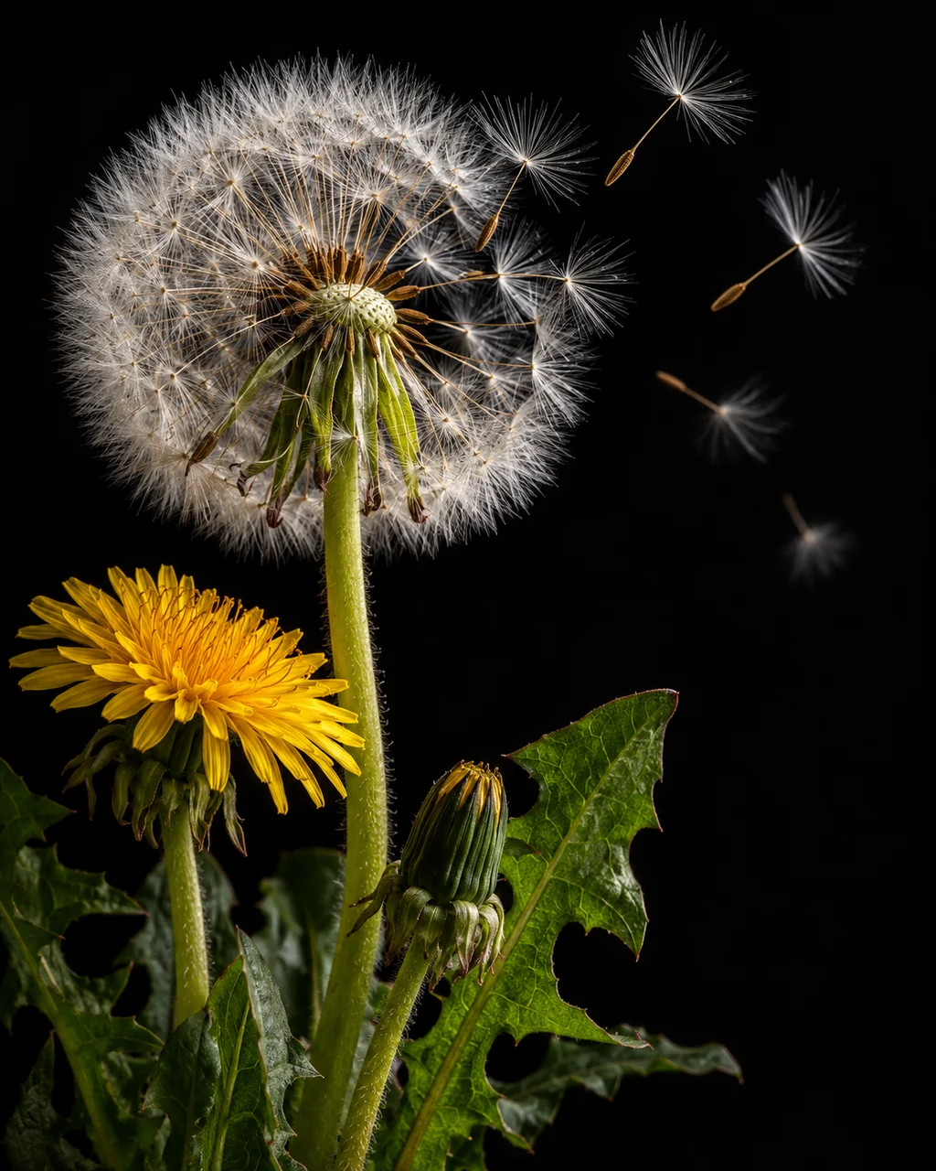 Dandelion Seed Head · Dark Still Life