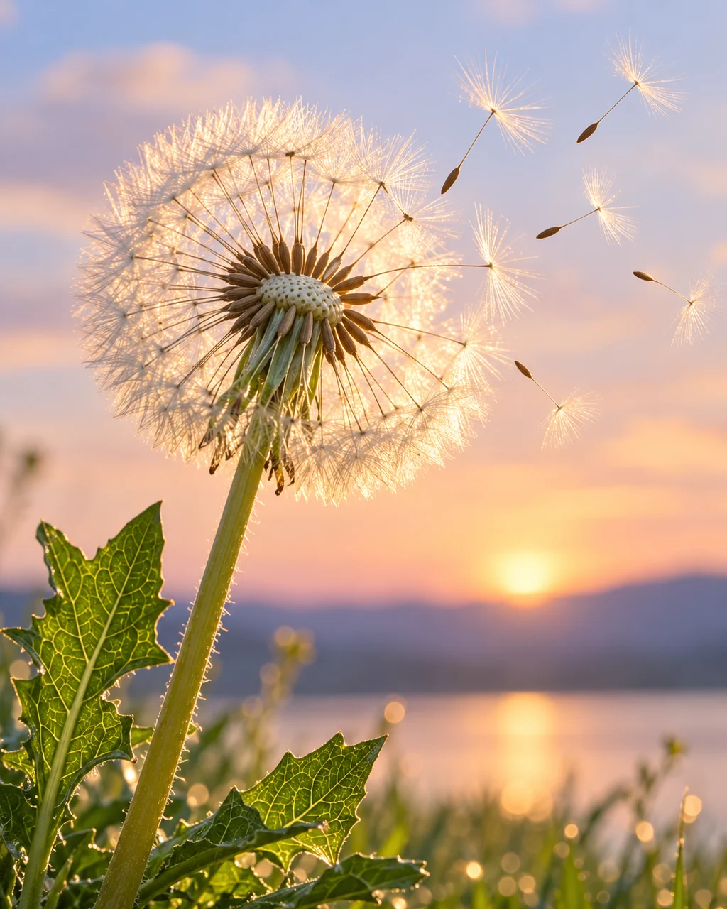 Dandelion Seed Head · Pastel Backlight