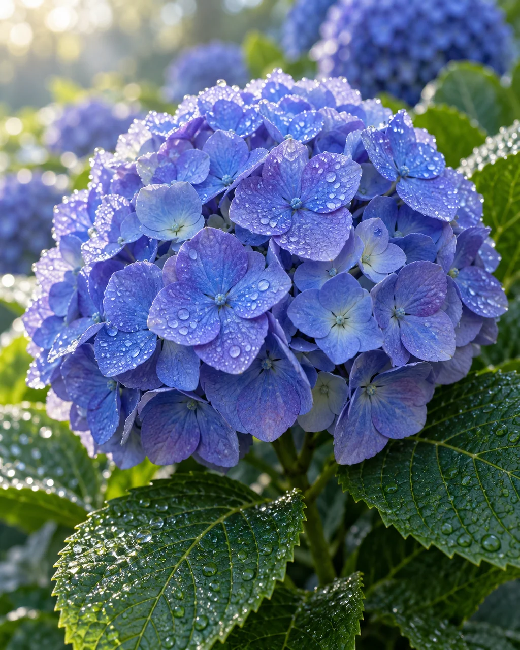 Hydrangea Cluster · Morning Dew Macro
