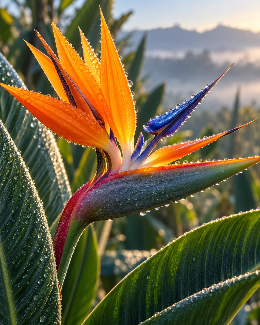 Bird of Paradise · Morning Dew Macro