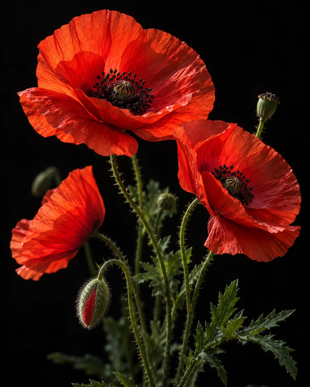 Wild Poppies · Dark Still Life