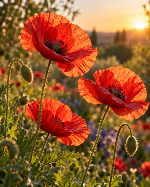 Wild Poppies · Garden Golden Hour