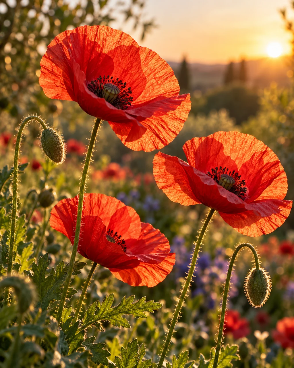 Wild Poppies · Garden Golden Hour