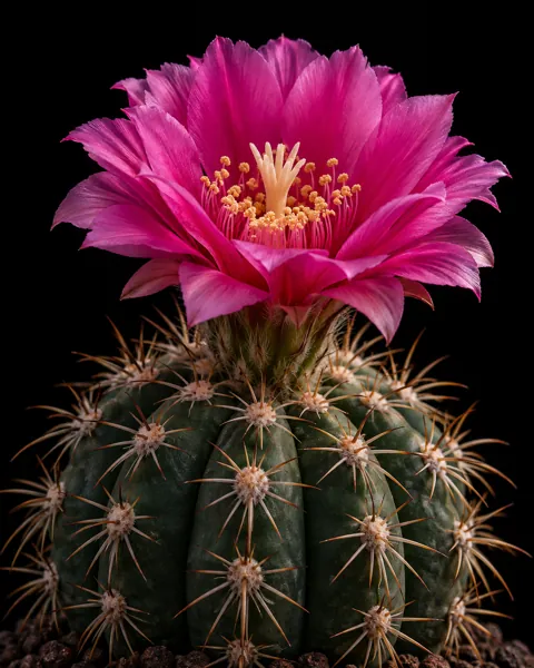 Blooming Cactus · Dark Still Life