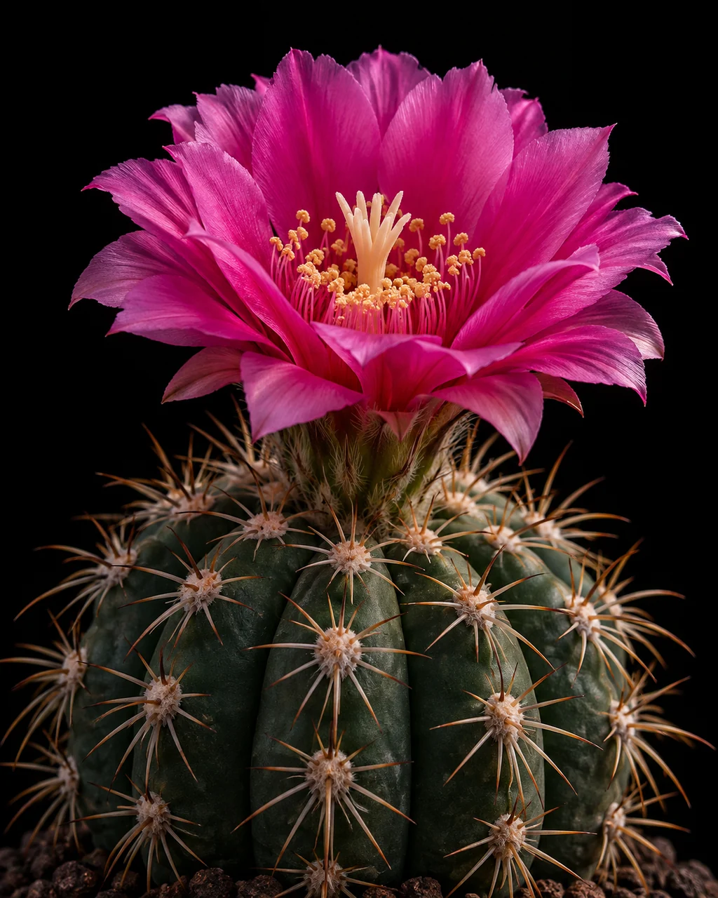 Blooming Cactus · Dark Still Life