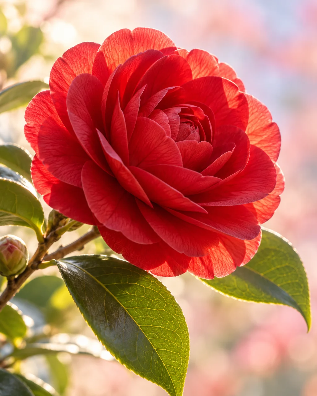 Red Camellia · Pastel Backlight