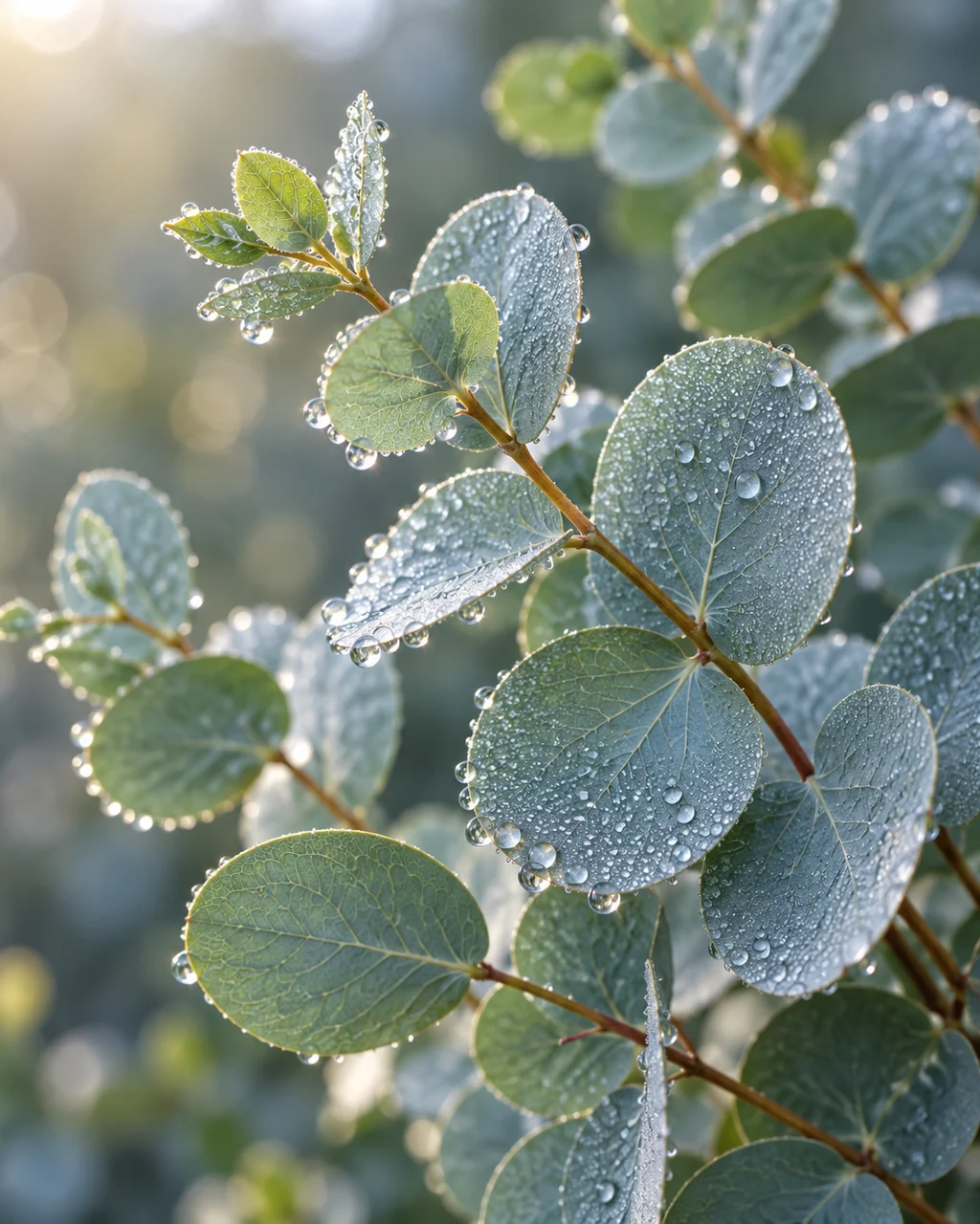 Eucalyptus Sprigs · Morning Dew Macro