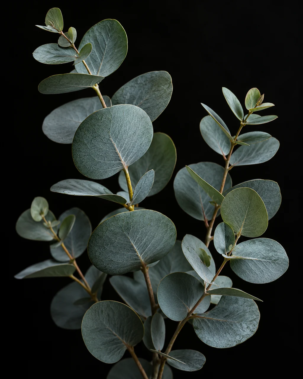 Eucalyptus Sprigs · Dark Still Life