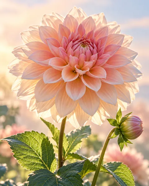 Dinnerplate Dahlia · Pastel Backlight