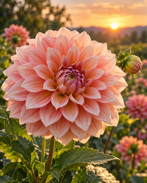 Dinnerplate Dahlia · Garden Golden Hour