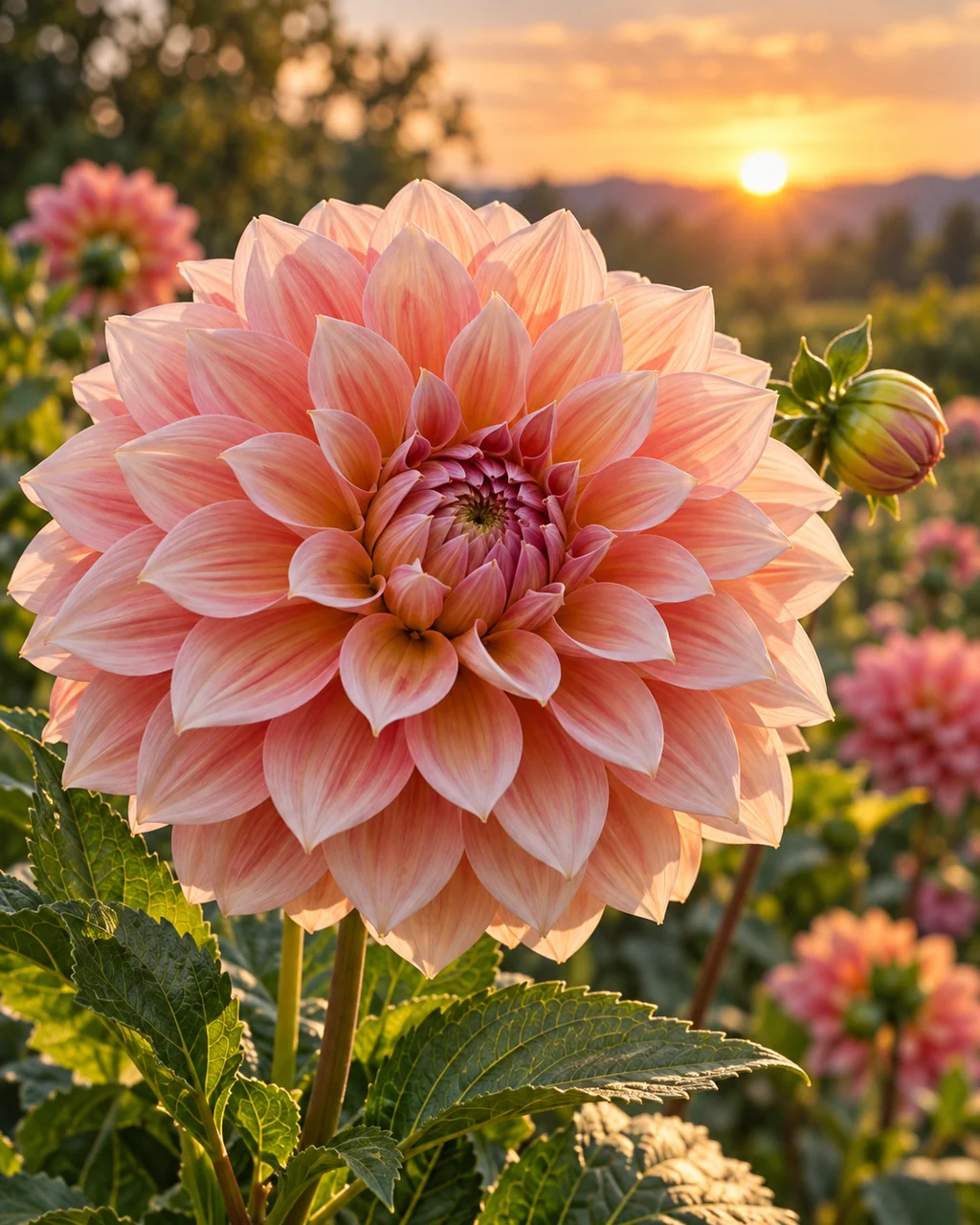 Dinnerplate Dahlia · Garden Golden Hour