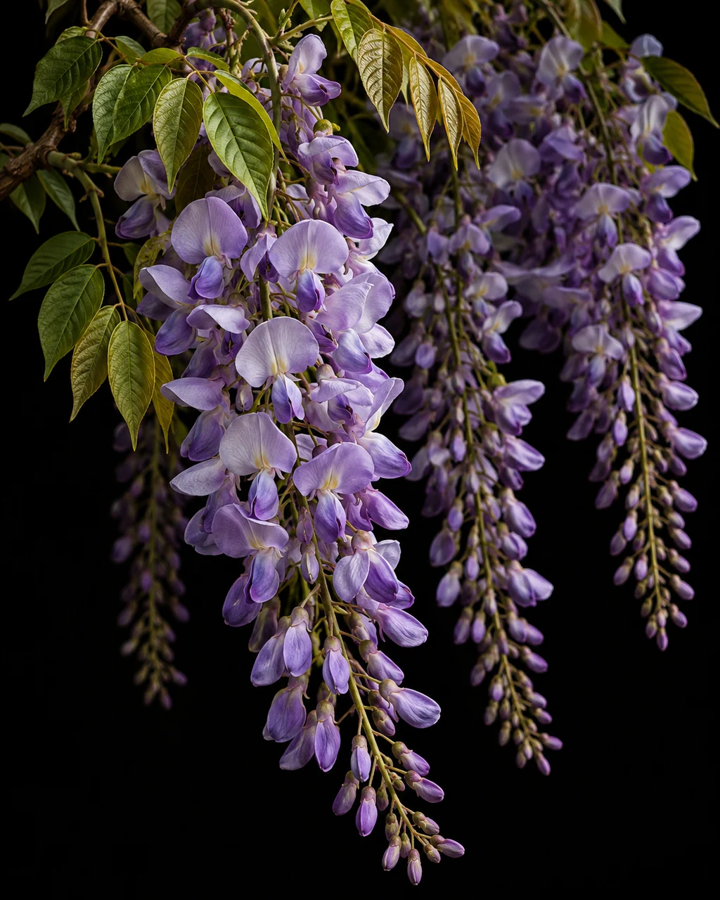 Wisteria Cascade · Dark Still Life