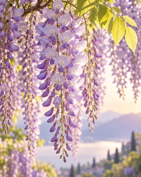 Wisteria Cascade · Pastel Backlight