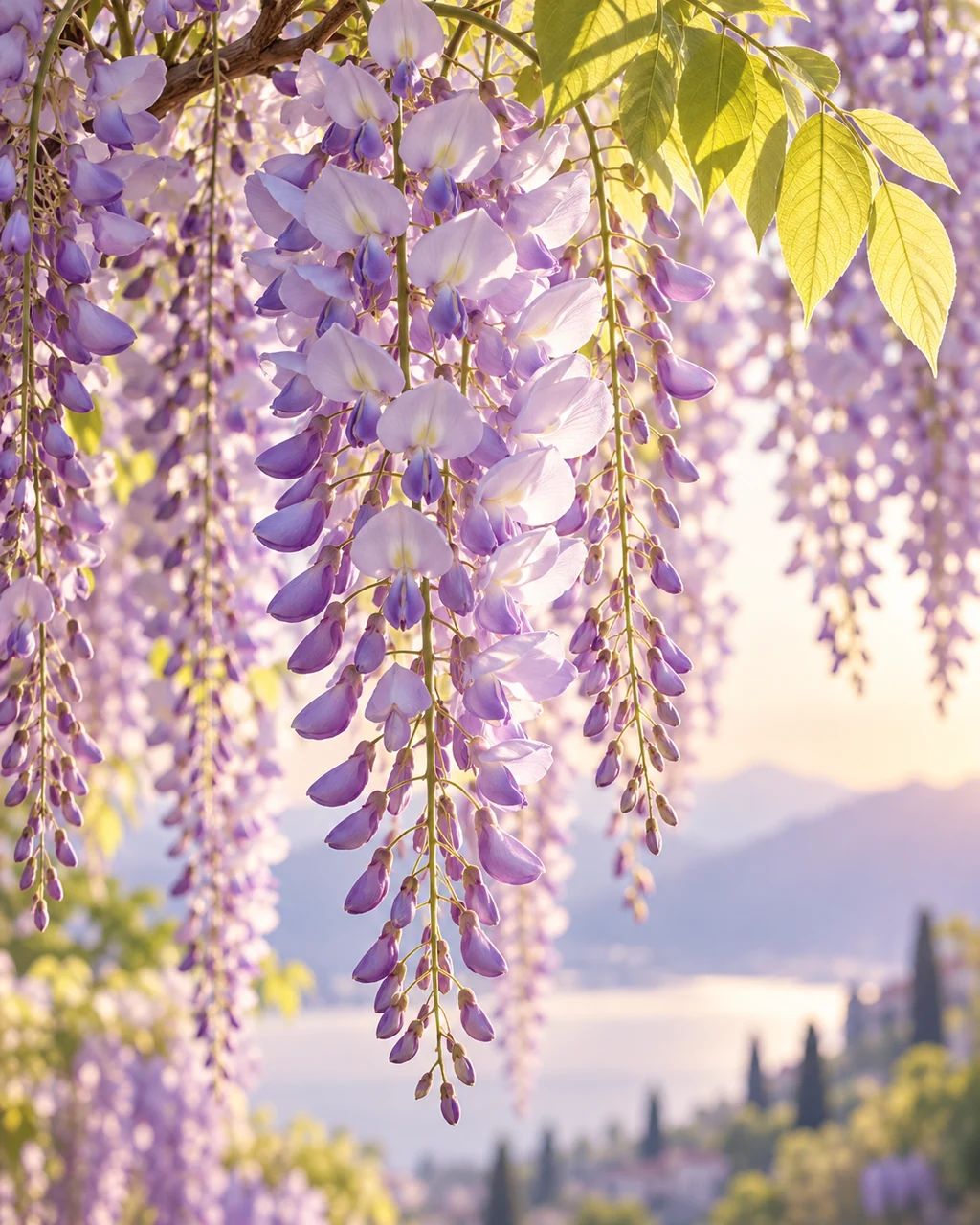 Wisteria Cascade · Pastel Backlight