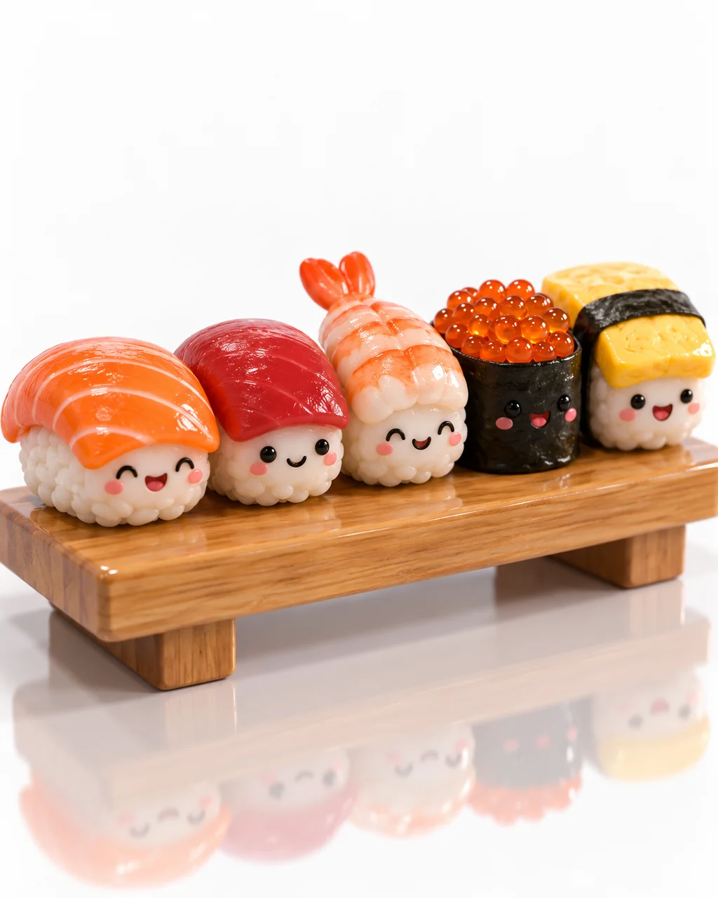 Smiling Sushi Friends · Glossy Vinyl Studio