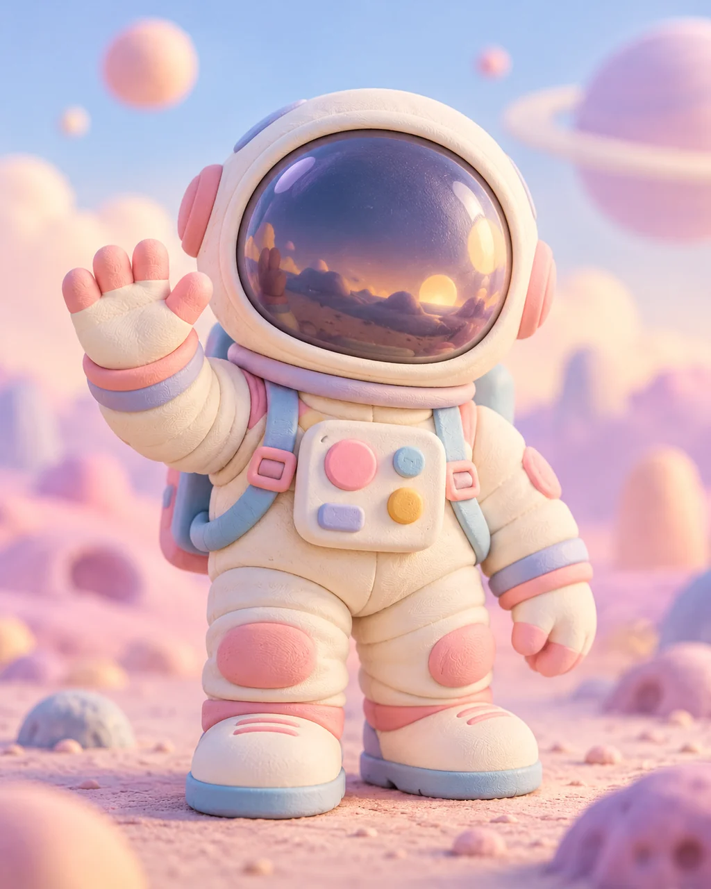 Tiny Astronaut Toy · Candy Pastels