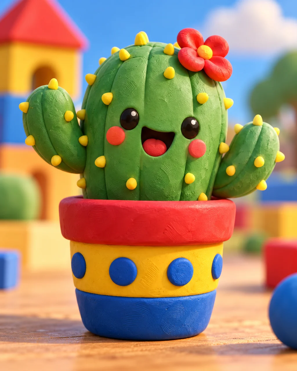 Potted Cactus Buddy · Primary Toy Colors