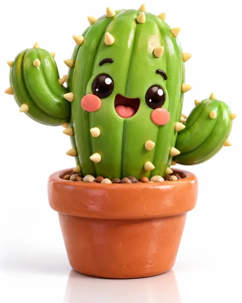 Potted Cactus Buddy · Glossy Vinyl Studio