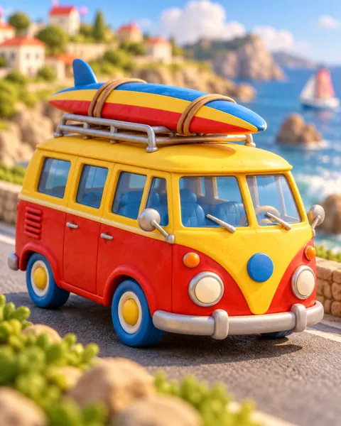 Toy Camper Van · Primary Toy Colors
