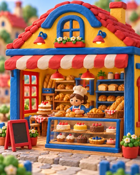 Clay Bakery Shop · Primary Toy Colors