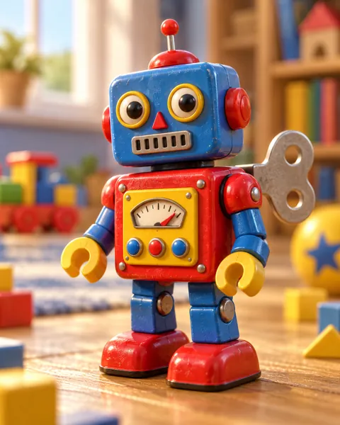 Wind-up Robot · Primary Toy Colors