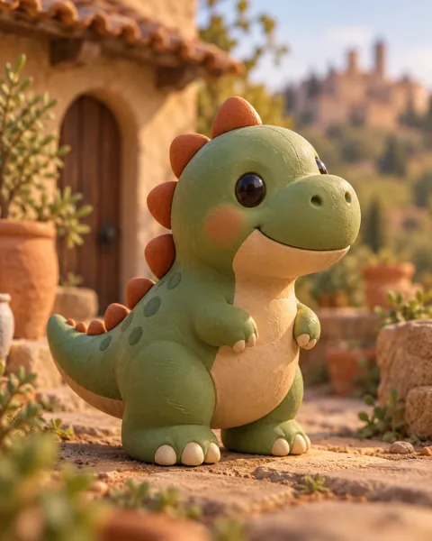 Dinosaur Vinyl Figure · Earthy Terracotta