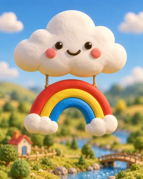 Rainbow Cloud · Primary Toy Colors