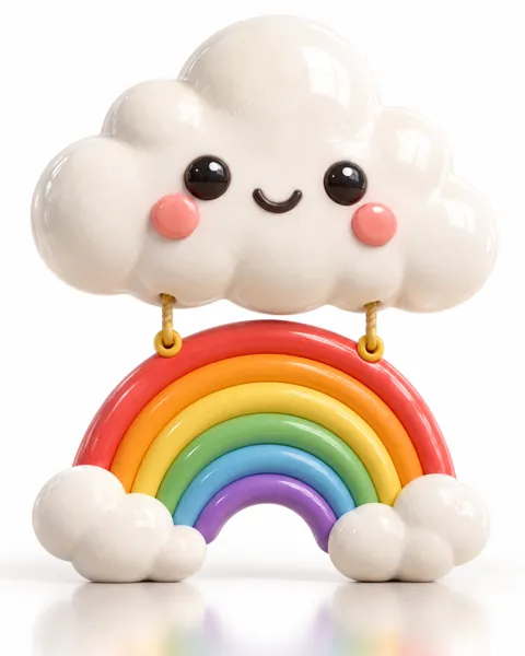 Rainbow Cloud · Glossy Vinyl Studio