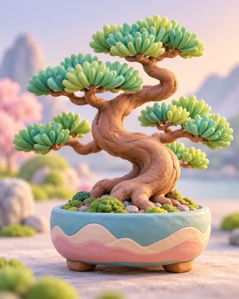 Clay Bonsai Tree · Candy Pastels