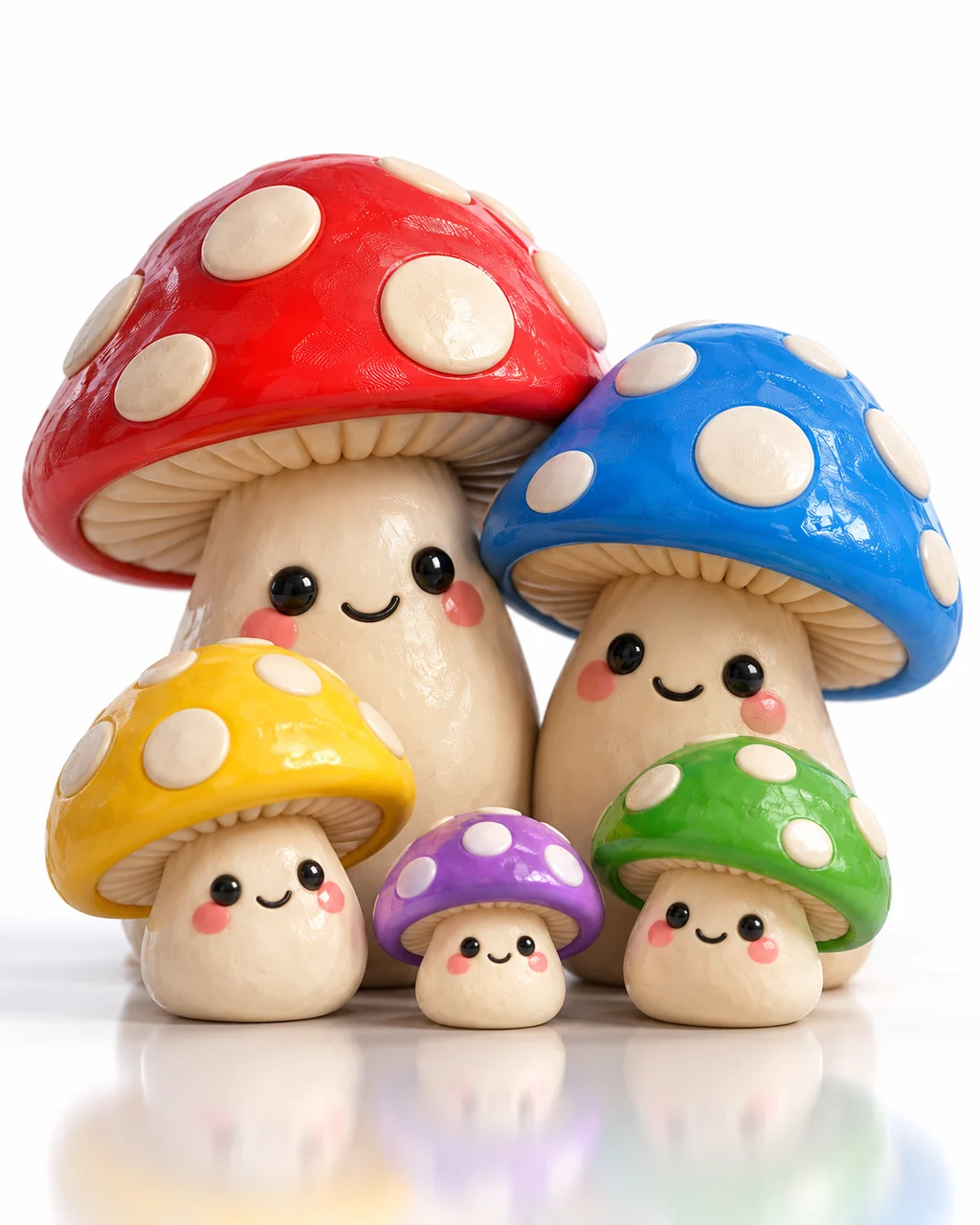 Plasticine Mushroom Family · Glossy Vinyl Studio