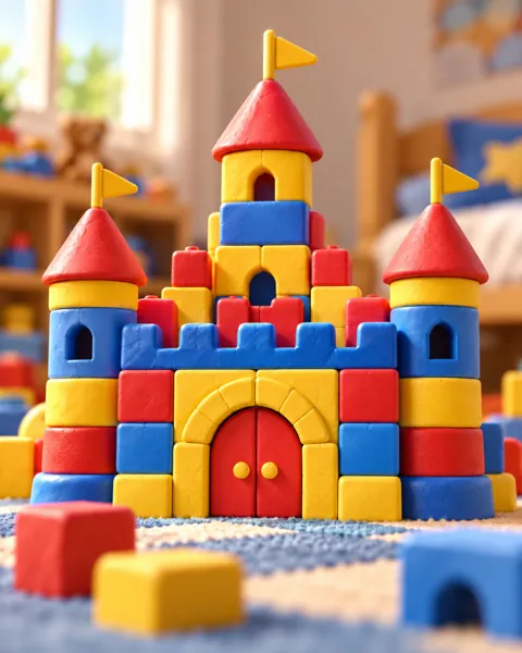 Building Block Castle · Primary Toy Colors
