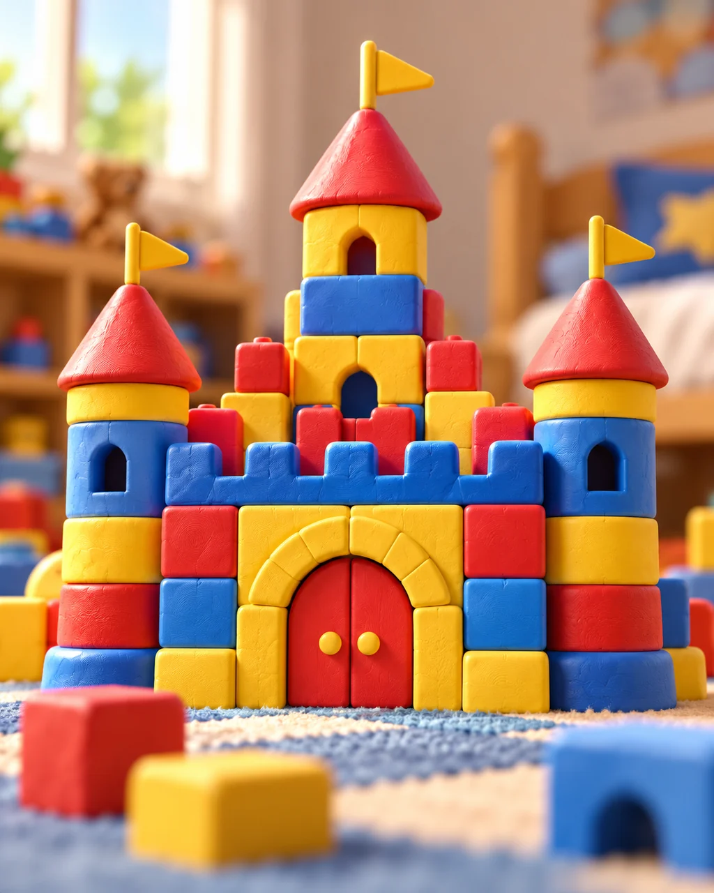 Building Block Castle · Primary Toy Colors