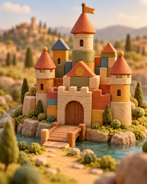Building Block Castle · Earthy Terracotta