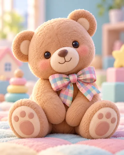 Plush Teddy Bear · Candy Pastels
