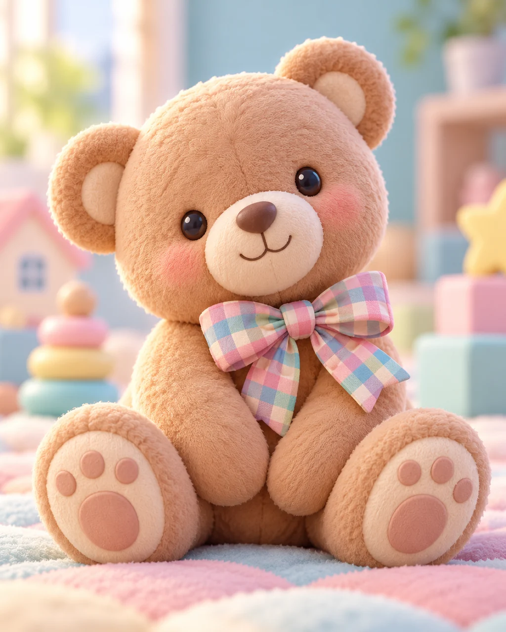 Plush Teddy Bear · Candy Pastels