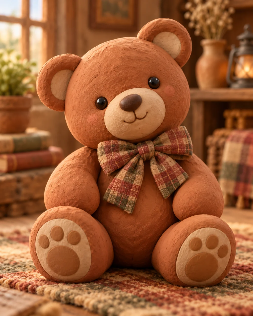 Plush Teddy Bear · Earthy Terracotta