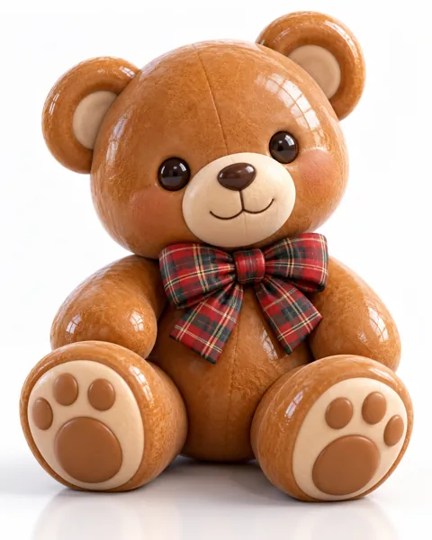 Plush Teddy Bear · Glossy Vinyl Studio