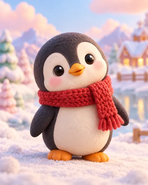 Penguin in a Scarf · Candy Pastels
