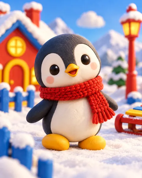Penguin in a Scarf · Primary Toy Colors