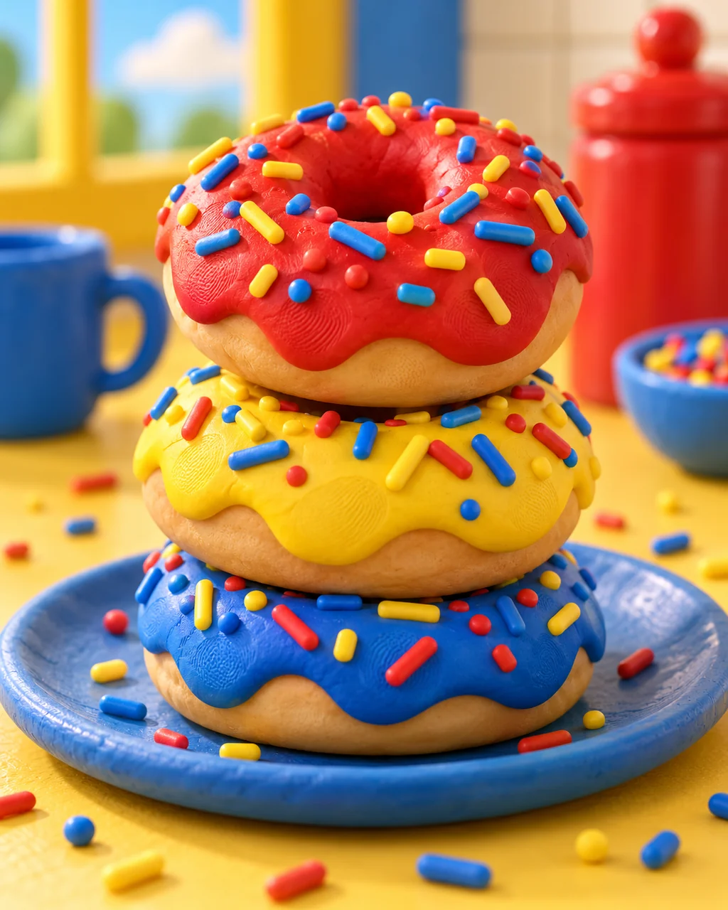 Donut Stack · Primary Toy Colors